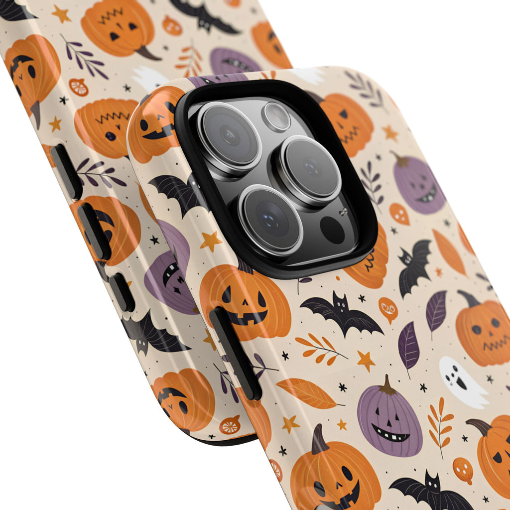 Halloween Phone Case, Spooky Pumpkin Phone Cover, Cute Bat Mobile Accessory, Fall Tech Gift, Autumn Decor Case