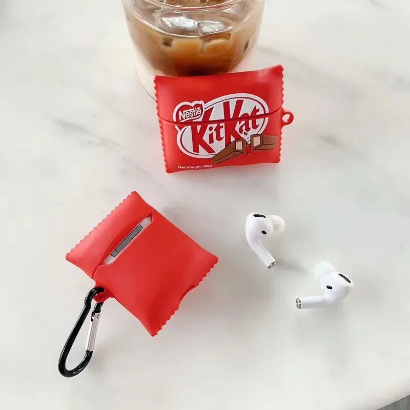 3D Kitkat Chocolate Case for Airpods Pro 2,Shockproof Protective Earphone Silicone Cover for Airpods Pro Case Kids Funda