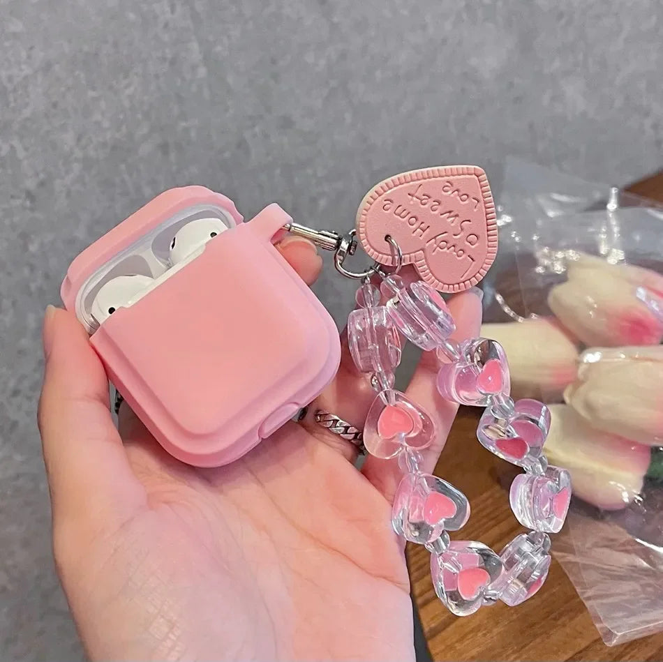Airpods4 Fundas for Airpods Pro Case Airpods 2 Cute Korean Chain Pendant Keyring Headphone Case Air Pods Pro 3 Earphone Cover
