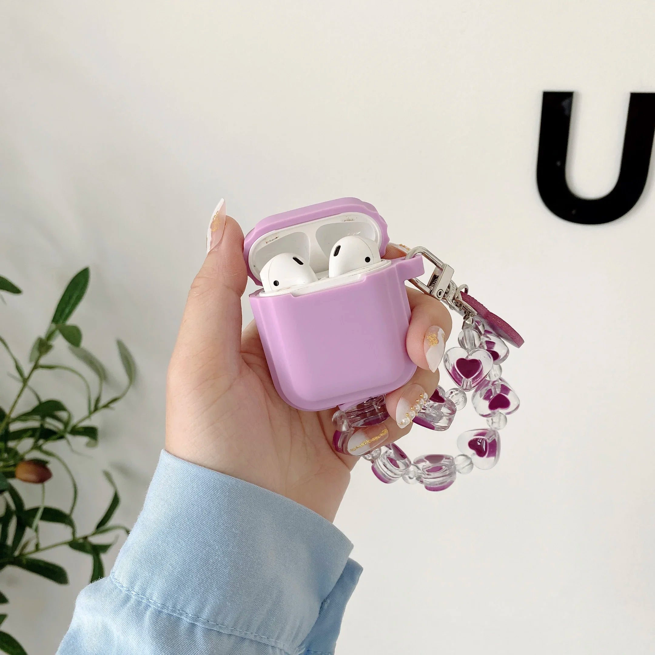 Airpods4 Fundas for Airpods Pro Case Airpods 2 Cute Korean Chain Pendant Keyring Headphone Case Air Pods Pro 3 Earphone Cover