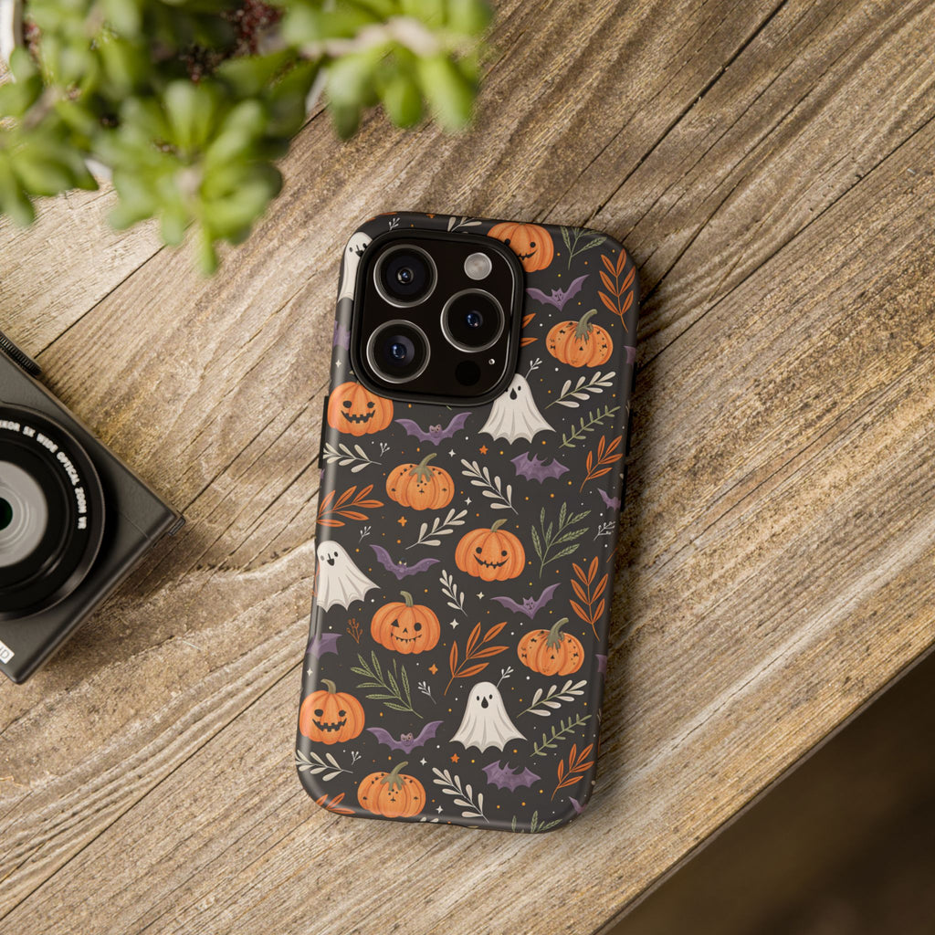 Halloween Phone Case, Tough Cases, Spooky Halloween Decor, Cute Ghost Pumpkin Case, Fall Phone Accessories, Unique Gift for Halloween Lovers