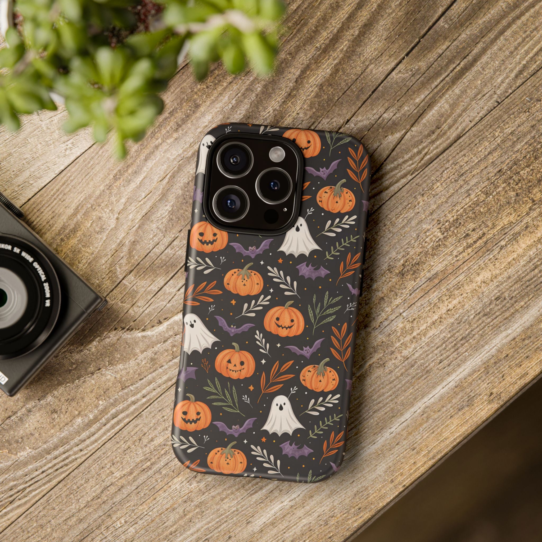 Halloween Phone Case, Tough Cases, Spooky Halloween Decor, Cute Ghost Pumpkin Case, Fall Phone Accessories, Unique Gift for Halloween Lovers