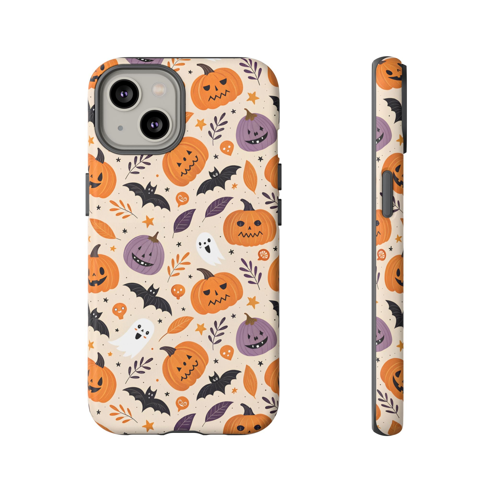 Halloween Phone Case, Spooky Pumpkin Phone Cover, Cute Bat Mobile Accessory, Fall Tech Gift, Autumn Decor Case