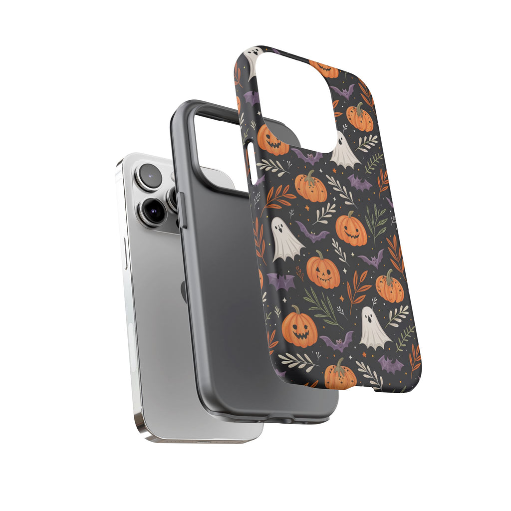 Halloween Phone Case, Tough Cases, Spooky Halloween Decor, Cute Ghost Pumpkin Case, Fall Phone Accessories, Unique Gift for Halloween Lovers