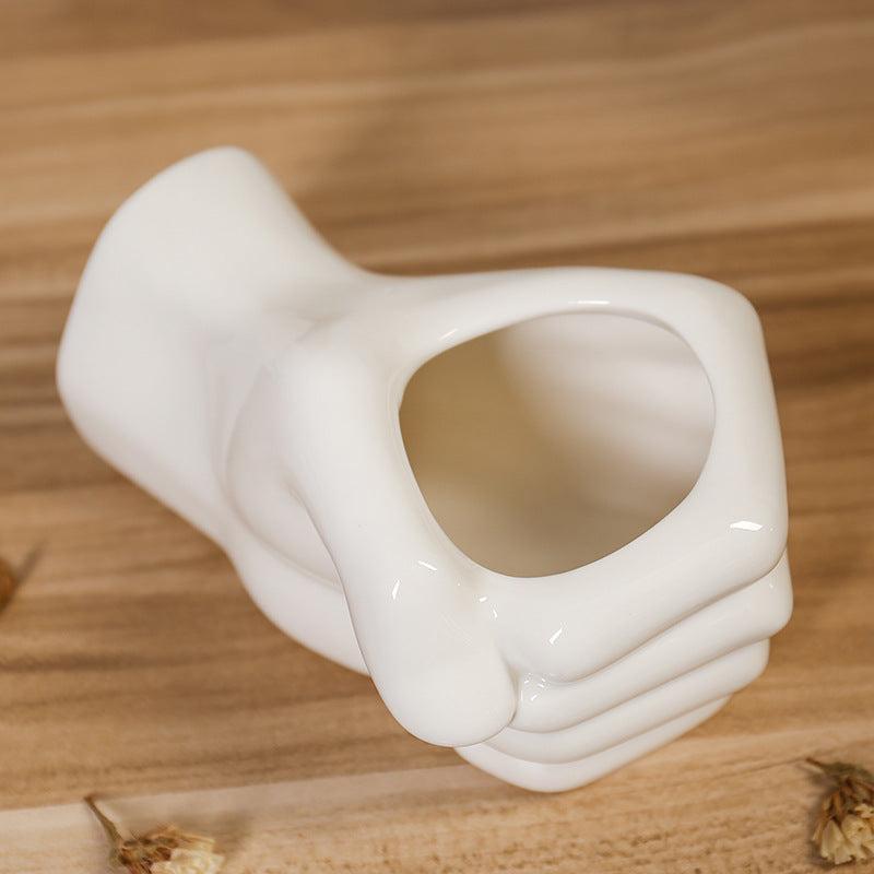 Nordic Ceramic Vase Crafts Creative Gesture Vase Living Room Simple Flower Arrangement Cat'S Paw Vase
