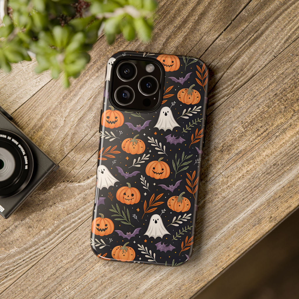 Halloween Phone Case, Tough Cases, Spooky Halloween Decor, Cute Ghost Pumpkin Case, Fall Phone Accessories, Unique Gift for Halloween Lovers