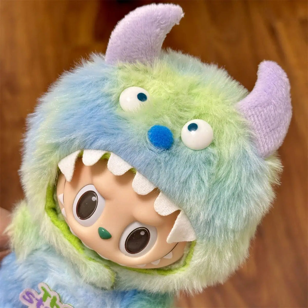 New Hot Labubu Doll Gradient Color Clothes Sitting Party Labubu Fashion Cute Outfit Labubu V1 V2 Doll Clothing Hat Accessories