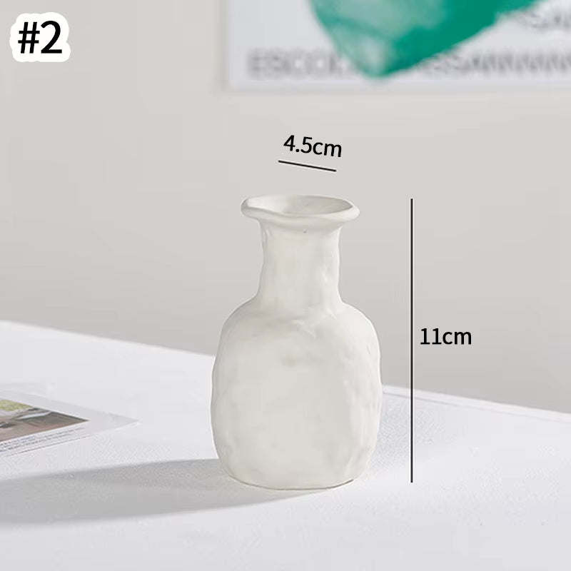 White Ceramic Vase Modern Decorative Vase for Pampas Grass Minimalist Flower Vases for Centerpiece Wedding Office Home Decor