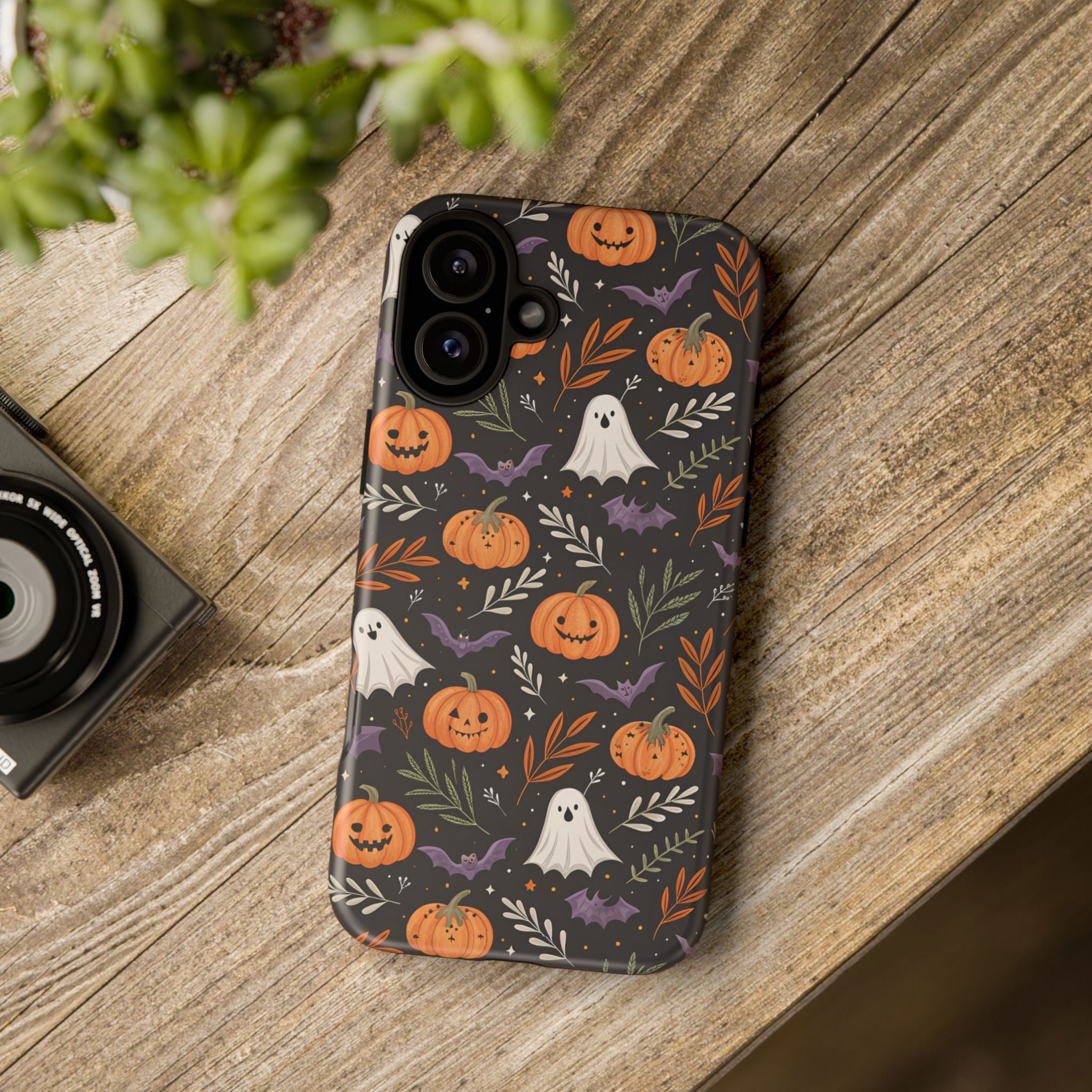 Halloween Phone Case, Tough Cases, Spooky Halloween Decor, Cute Ghost Pumpkin Case, Fall Phone Accessories, Unique Gift for Halloween Lovers