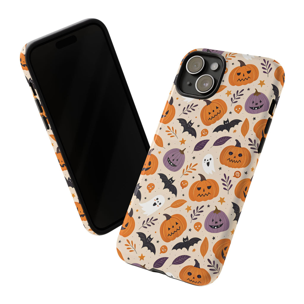 Halloween Phone Case, Spooky Pumpkin Phone Cover, Cute Bat Mobile Accessory, Fall Tech Gift, Autumn Decor Case