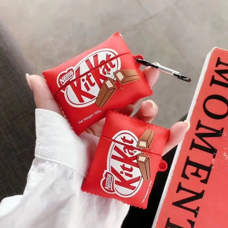 3D Kitkat Chocolate Case for Airpods Pro 2,Shockproof Protective Earphone Silicone Cover for Airpods Pro Case Kids Funda
