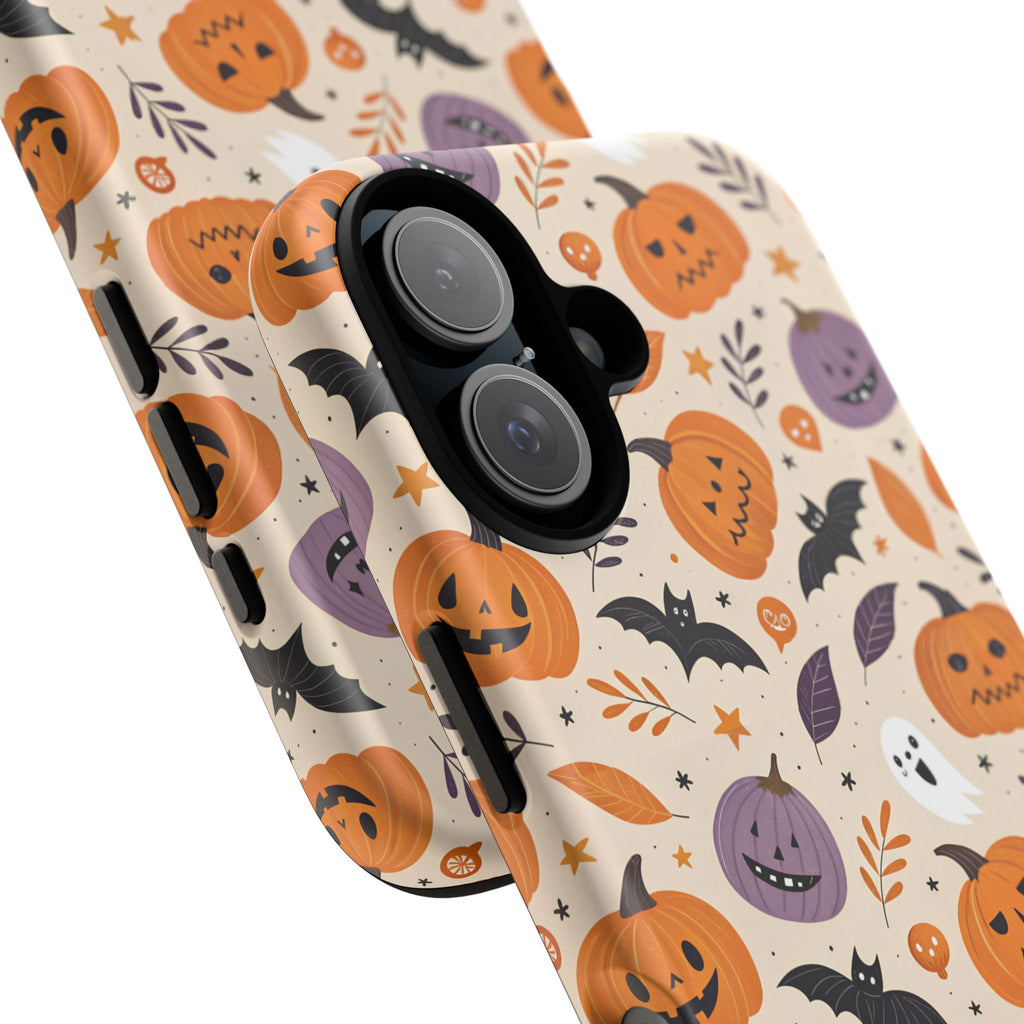 Halloween Phone Case, Spooky Pumpkin Phone Cover, Cute Bat Mobile Accessory, Fall Tech Gift, Autumn Decor Case