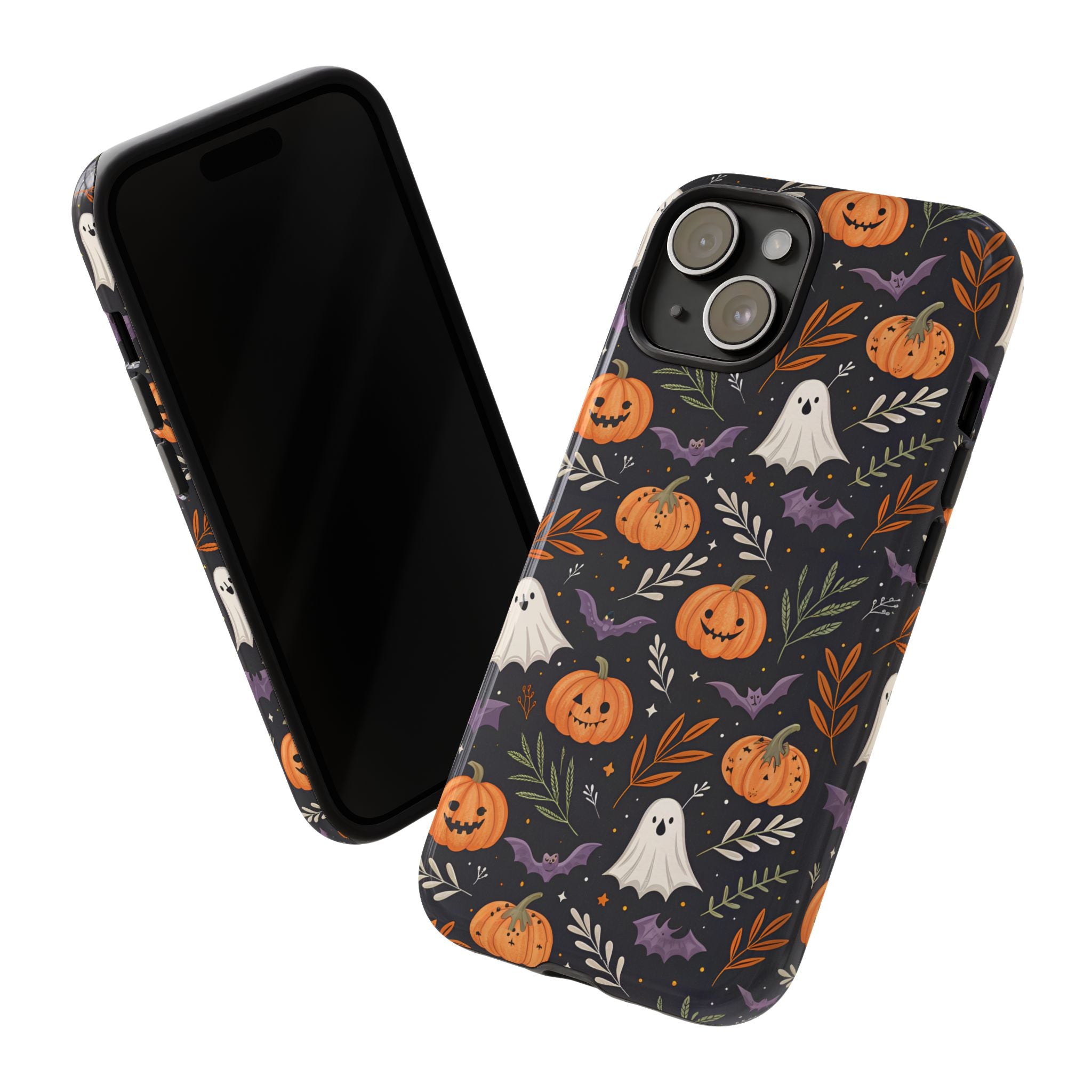 Halloween Phone Case, Tough Cases, Spooky Halloween Decor, Cute Ghost Pumpkin Case, Fall Phone Accessories, Unique Gift for Halloween Lovers