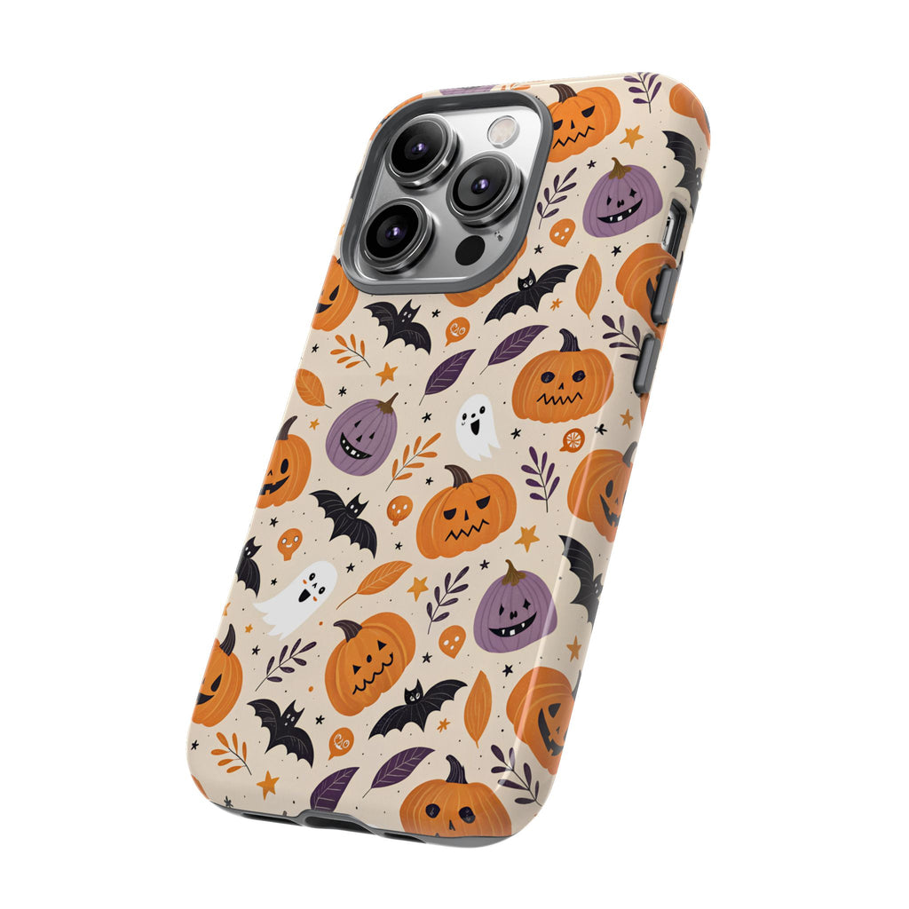 Halloween Phone Case, Spooky Pumpkin Phone Cover, Cute Bat Mobile Accessory, Fall Tech Gift, Autumn Decor Case
