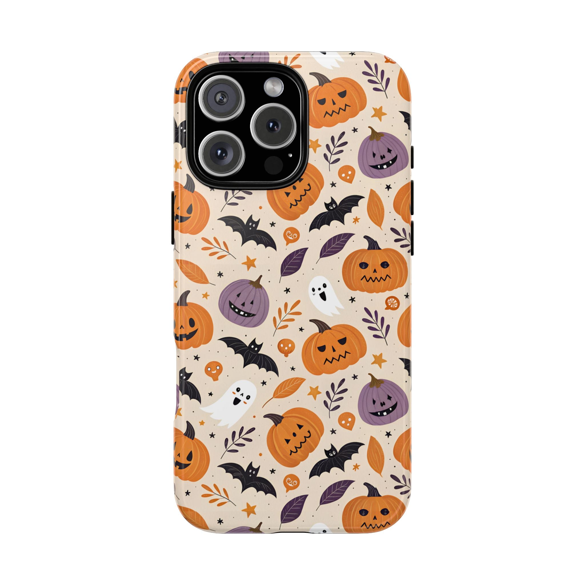 Halloween Phone Case, Spooky Pumpkin Phone Cover, Cute Bat Mobile Accessory, Fall Tech Gift, Autumn Decor Case