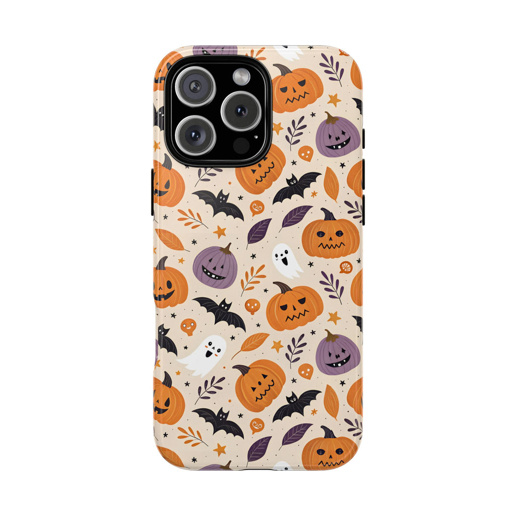 Halloween Phone Case, Spooky Pumpkin Phone Cover, Cute Bat Mobile Accessory, Fall Tech Gift, Autumn Decor Case