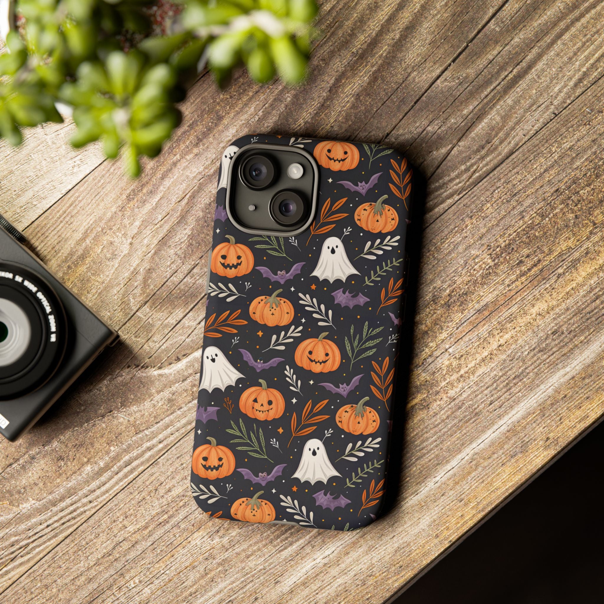 Halloween Phone Case, Tough Cases, Spooky Halloween Decor, Cute Ghost Pumpkin Case, Fall Phone Accessories, Unique Gift for Halloween Lovers