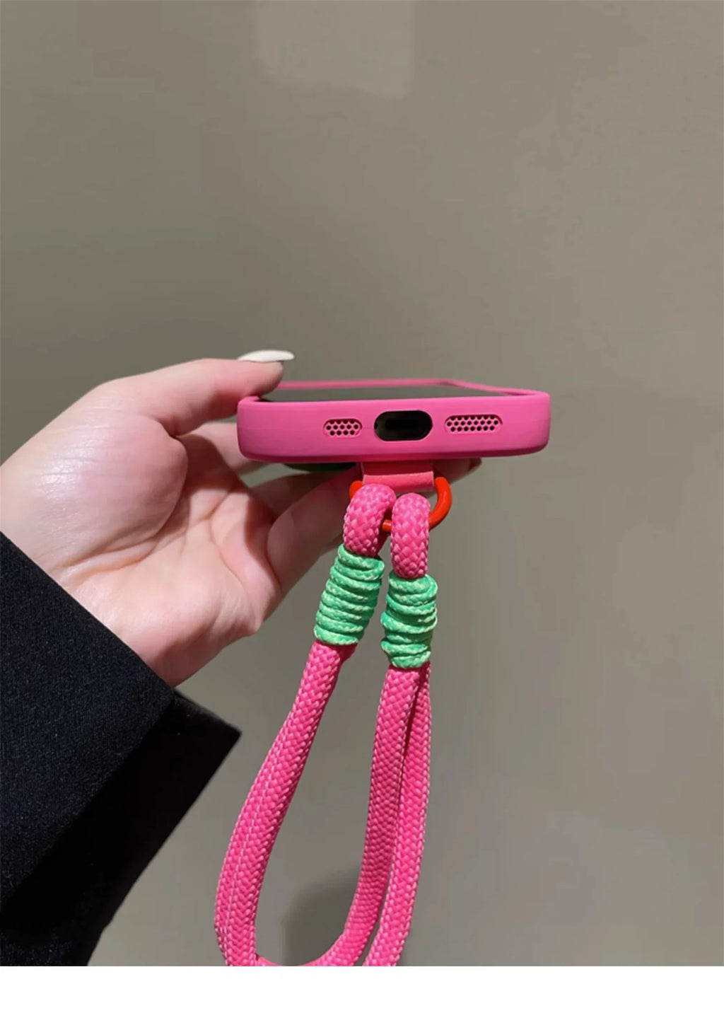 Love Mirror Stand Portable Anti-Lost Hand Strap Simple Phone Case for Iphone 15 14 13 12 11 Pro Max 7 8 plus Shockproof Case