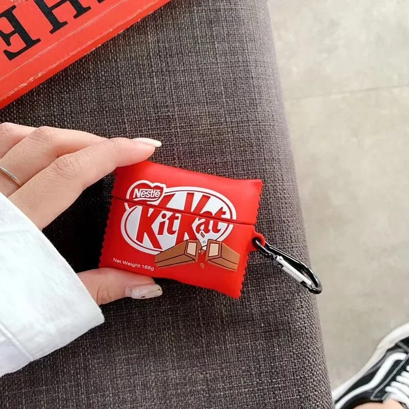 3D Kitkat Chocolate Case for Airpods Pro 2,Shockproof Protective Earphone Silicone Cover for Airpods Pro Case Kids Funda