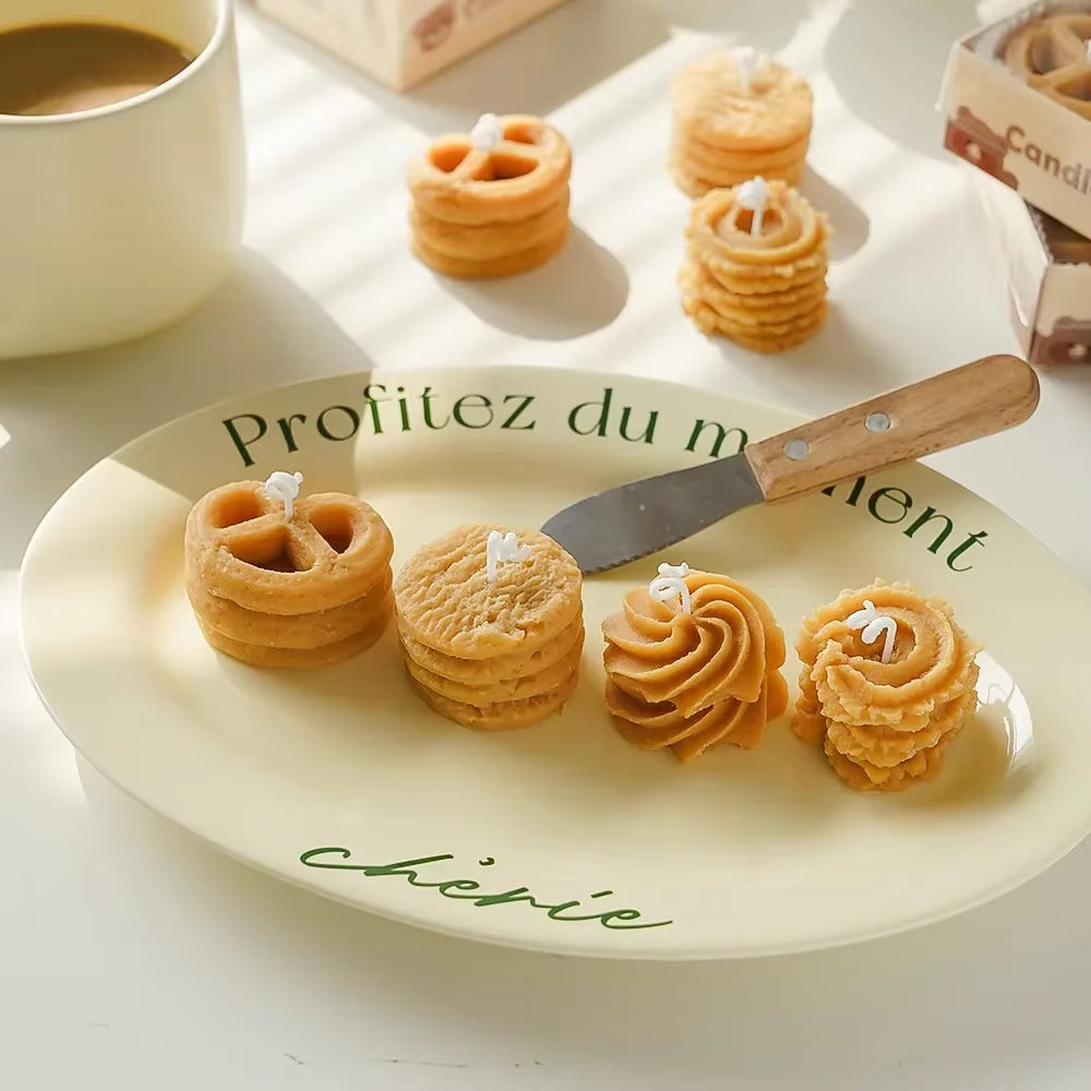 Four Cookies Aromatherapy Candles Wholesale Aromatherapy Gift Box with Gift Creative Candle Ins Style Gift Modeling Wax