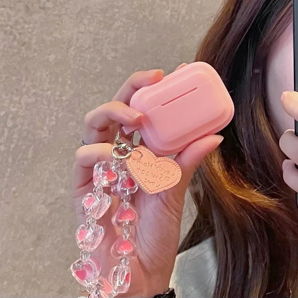 Airpods4 Fundas for Airpods Pro Case Airpods 2 Cute Korean Chain Pendant Keyring Headphone Case Air Pods Pro 3 Earphone Cover