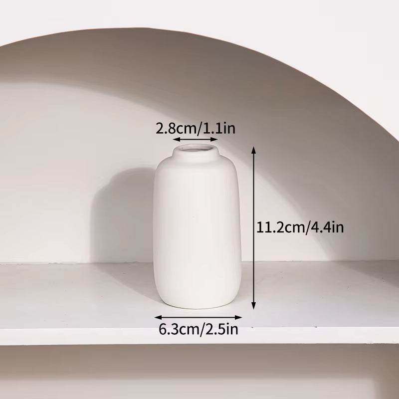 White Ceramic Vase Modern Decorative Vase for Pampas Grass Minimalist Flower Vases for Centerpiece Wedding Office Home Decor