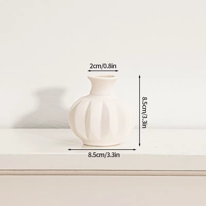 White Ceramic Vase Modern Decorative Vase for Pampas Grass Minimalist Flower Vases for Centerpiece Wedding Office Home Decor