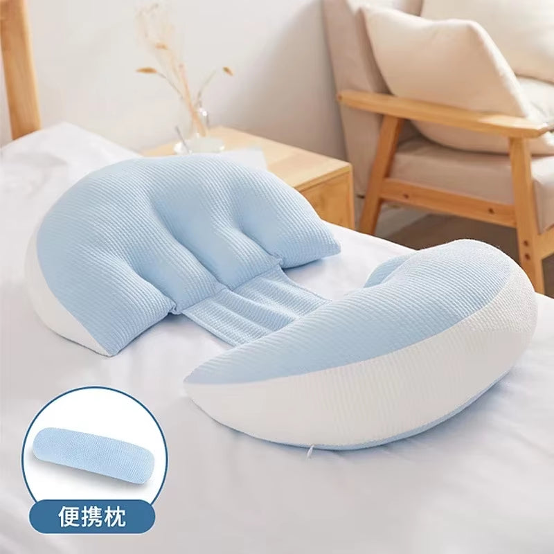 Pregnant Women Lumbar Pillow Four Seasons Universal Waist Support and Protection Side Sleep U-Shaped Cushion Pregnancy Pillow