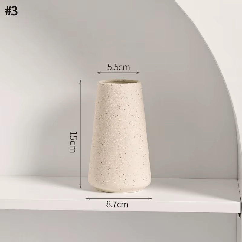White Ceramic Vase Modern Decorative Vase for Pampas Grass Minimalist Flower Vases for Centerpiece Wedding Office Home Decor