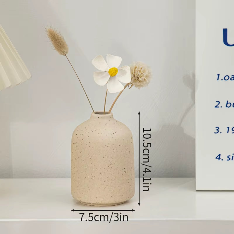 White Ceramic Vase Modern Decorative Vase for Pampas Grass Minimalist Flower Vases for Centerpiece Wedding Office Home Decor