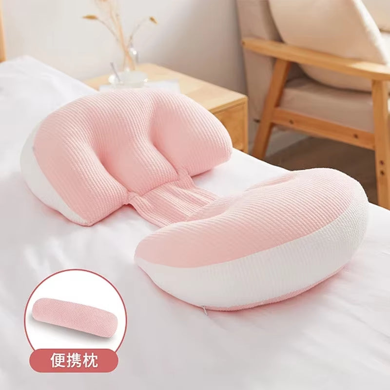 Pregnant Women Lumbar Pillow Four Seasons Universal Waist Support and Protection Side Sleep U-Shaped Cushion Pregnancy Pillow