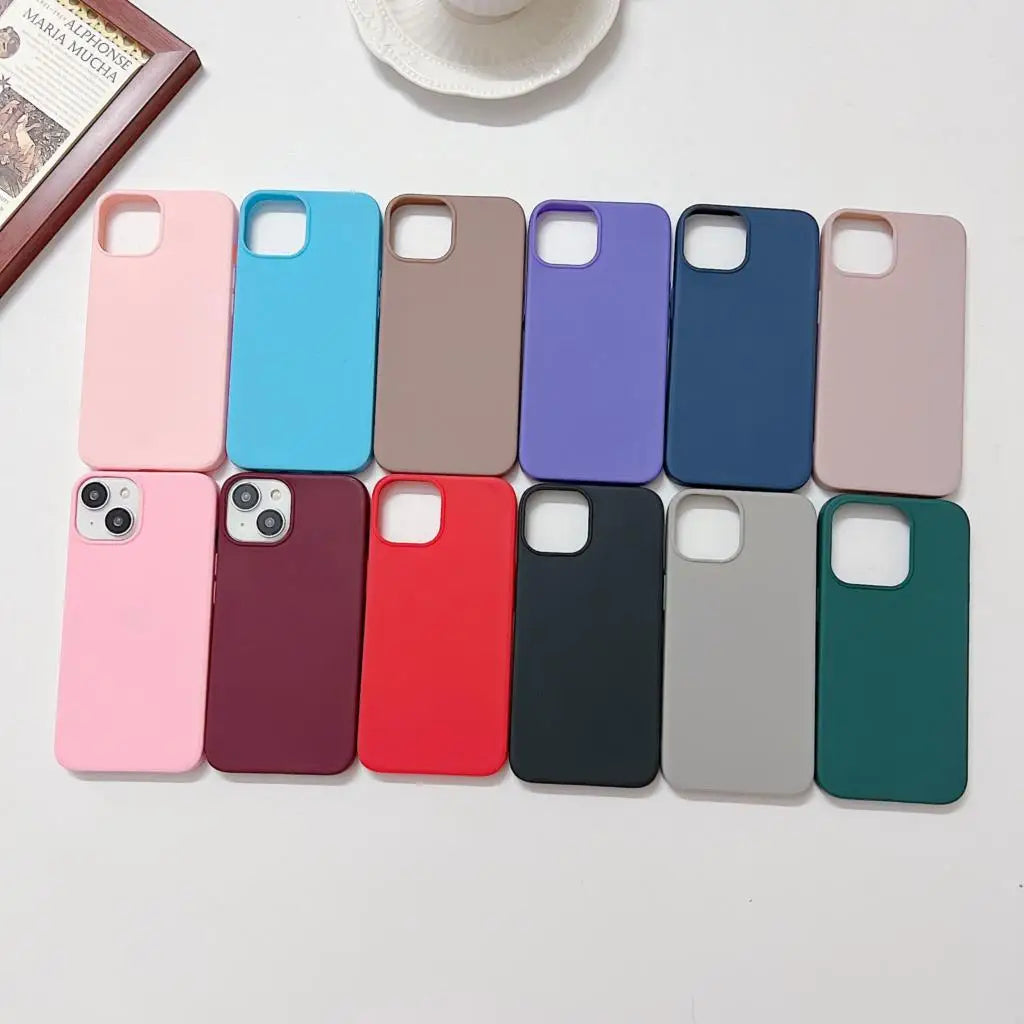 For Phone 14 13 Pro Max Case Luxury Liquid Silicone Phone Case for Phone 11 12 Pro Max X XR 7 8 14 plus Camera Protection Case