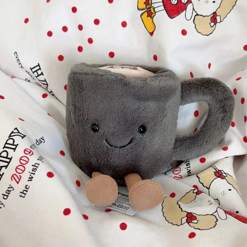 Jelly Cat Plush Fun Coffee Cup Cute Plush Toy Soothing Sleep Plush Doll Trendy Gift Plush Doll Cute Backpack Plush Pendant