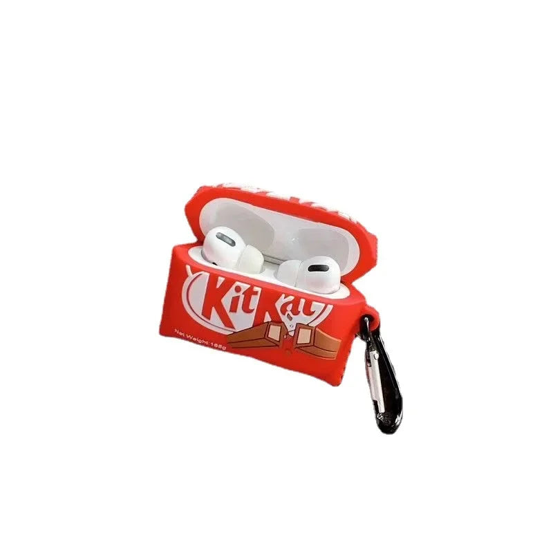 3D Kitkat Chocolate Case for Airpods Pro 2,Shockproof Protective Earphone Silicone Cover for Airpods Pro Case Kids Funda